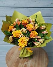 Букет цветов из:  Альстромерии и Розы в Заречье