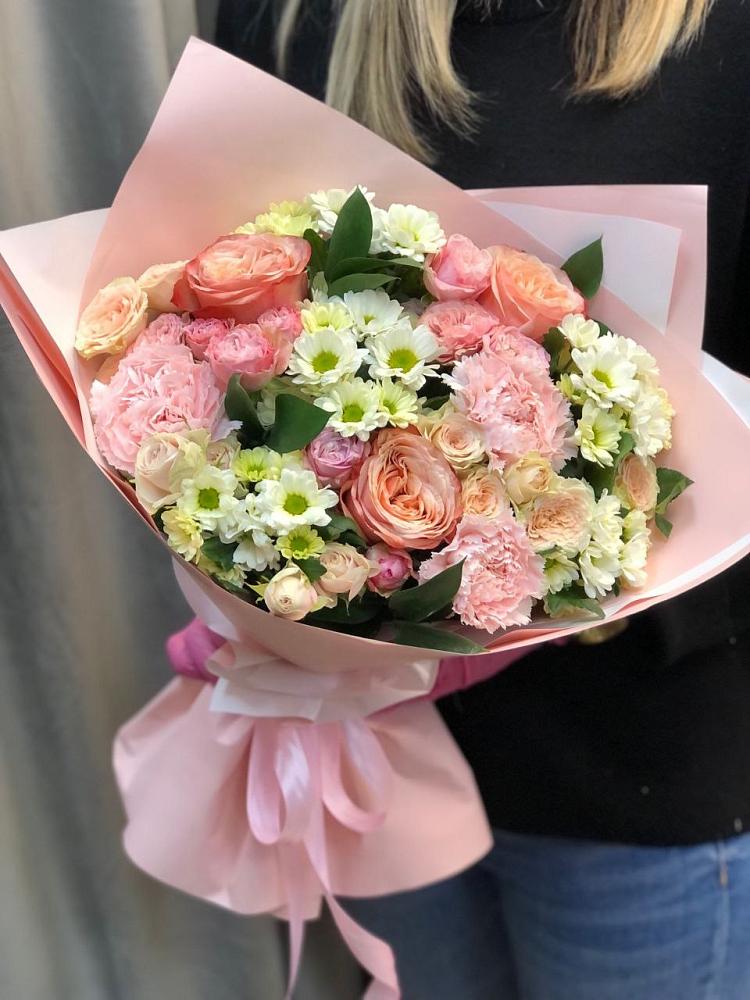 Букет цветов из: Гвоздики, Розы и Хризантемы в Заречье