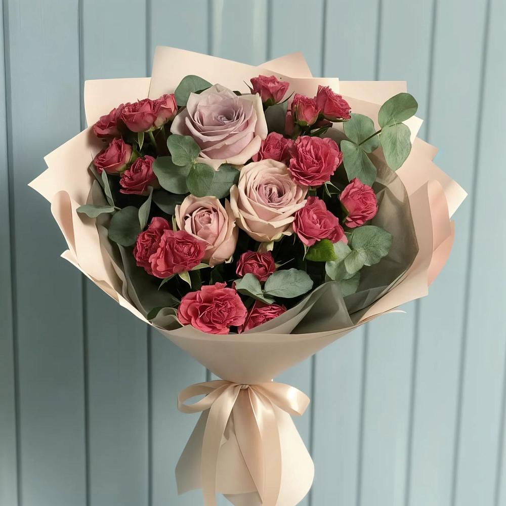 Букет цветов из: Гвоздики и Розы в Заречье