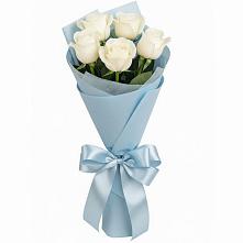 Букет 5 Белых роз Проуд в Заречье