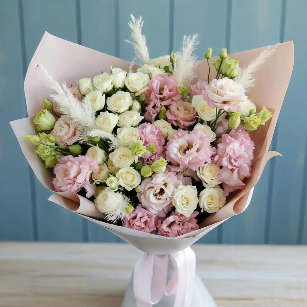 Букет цветов из: Альстромерии и Розы в Заречье