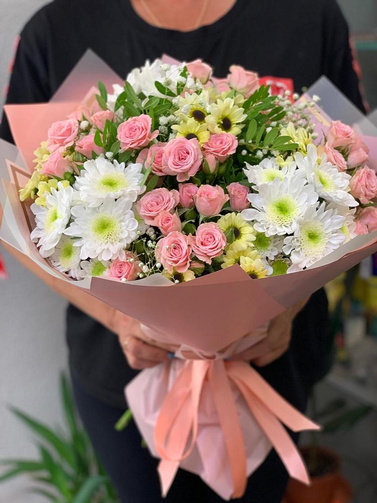 Букет цветов из: Розы и Хризантемы в Заречье