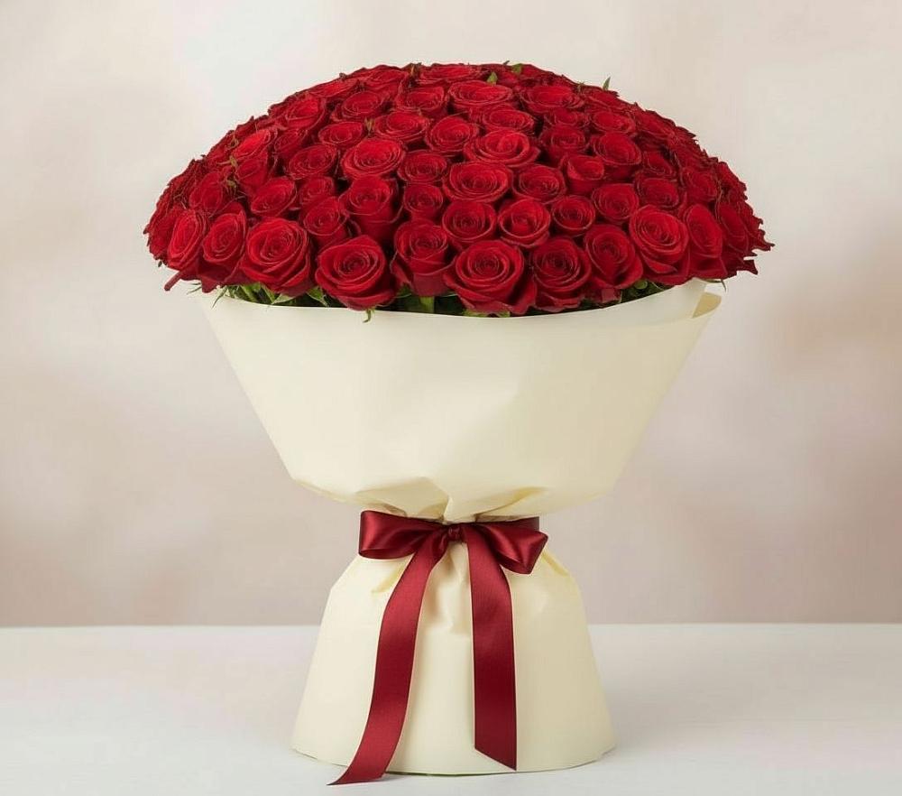 Букет 101 Красная роза Милано в Заречье