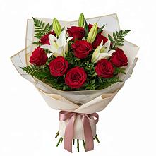 Букет цветов из:  Лилии и Розы в Заречье