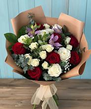 Букет цветов из:  Розы и Альстромерии в Заречье