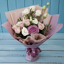 Букет цветов из:  Розы и Лизиантусы в Заречье