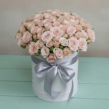 Цветочная композиция из Розы в шляпной коробке #REPLACE_PRED# Заречье