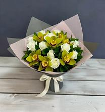 Букет цветов из:  Орхидеи и Розы в Заречье