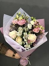 Букет цветов из:  Альстромерии, Розы и Лизиантусы #REPLACE_PRED# Заречье