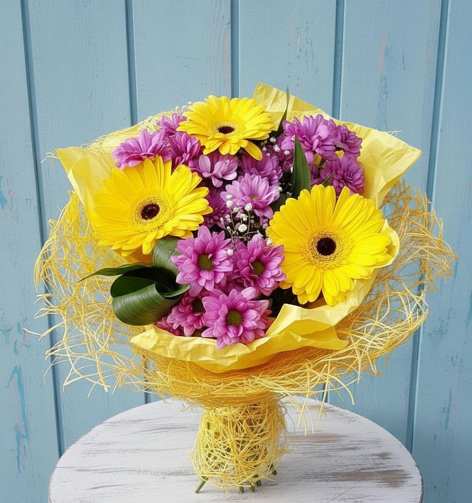 Букет цветов из: Хризантемы и Герберы в Заречье
