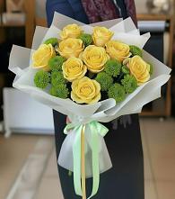 Букет цветов из:  Хризантемы и Розы в Заречье