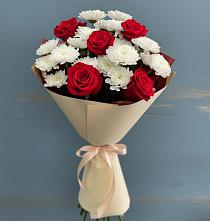 Букет цветов из:  Розы и Хризантемы #REPLACE_PRED# Заречье