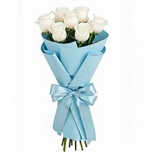 Букет 7 белых роз Проуд в Заречье