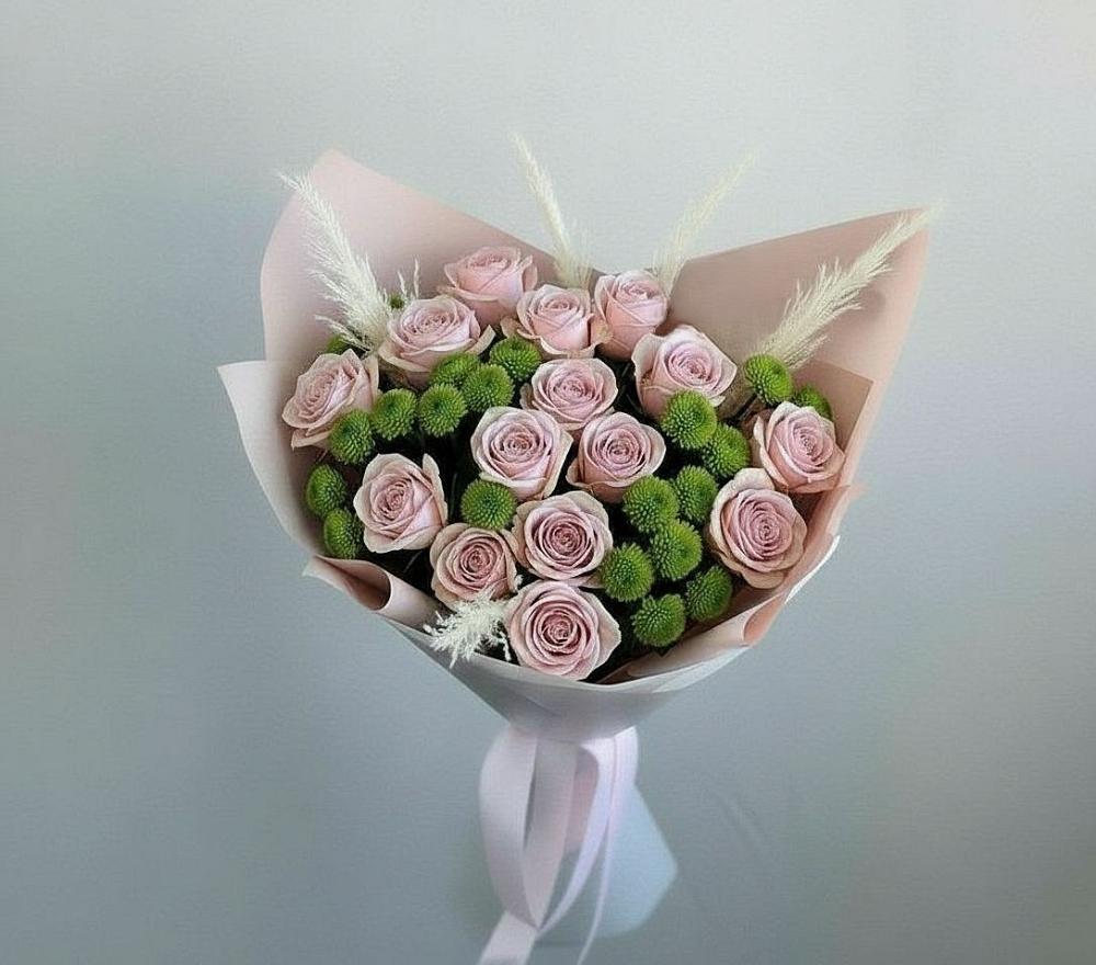 Букет цветов из: Розы и Хризантемы в Заречье