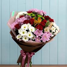 Букет цветов из:  Розы, Хризантемы и Альстромерии в Заречье