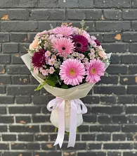 Букет цветов из:  Герберы и Хризантемы в Заречье