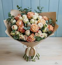 Букет цветов из:  Альстромерии и Розы в Заречье